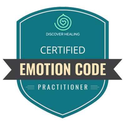 Certified Emotion Code Practitioner badge with healing logo.