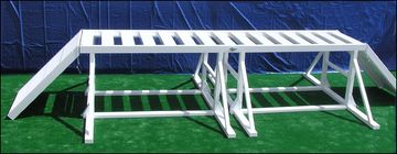 NAPWDA approved trestle walk with ramps for K9 agility police working dogs