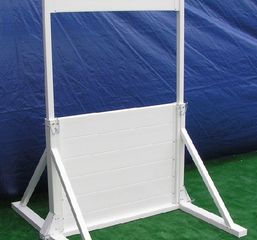 Hurdle is 36" tall, adjustable to 30" and 24". Window height is also adjustable. DOD / MWD approved 