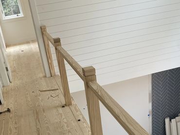 Remodel with custom stairs and handrails