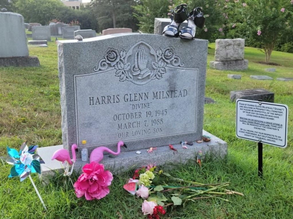 Divine’s grave in Prospect Hill Cemetery in Towson, MD