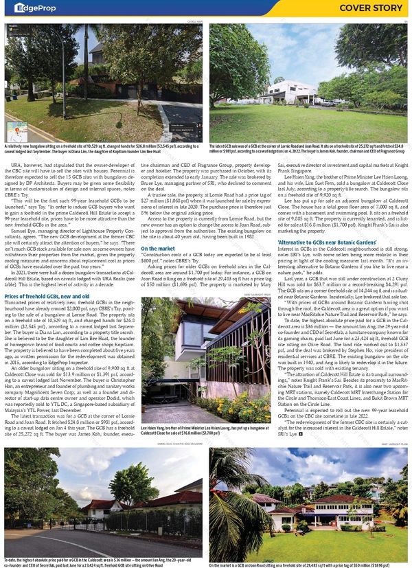 Lee Hsien Yang put up bungalow for sale at Caldecott Close for $16.8million