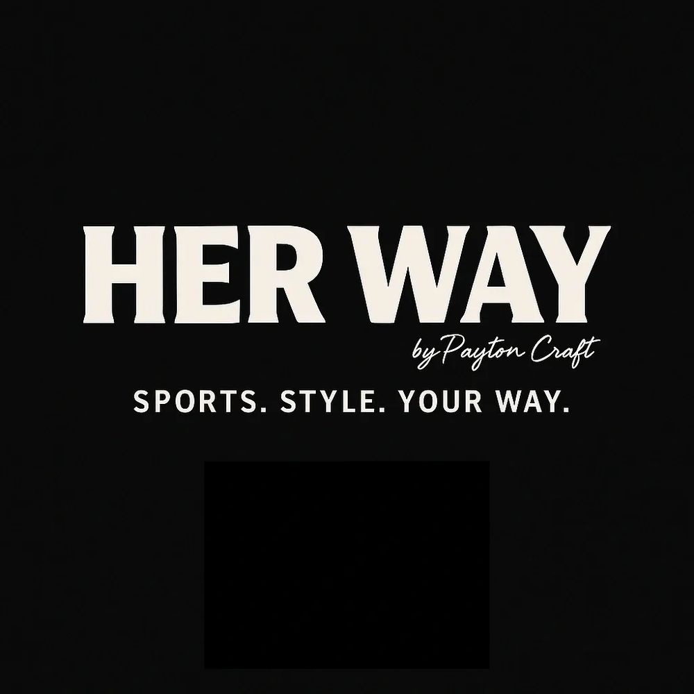 Logo for Her Way by Payton Craft, emphasizing sports and style.