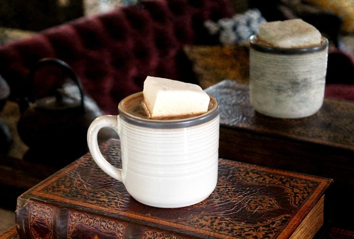 Hot chocolate and hand-made marshmallow.