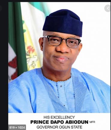 THE OGUN STA
PRINCE DAPO ABIODUNUN TE GOVERNOR