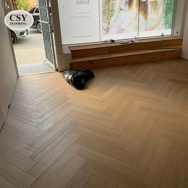 Herringbone Hardwood Flooring Installation
