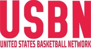 Logo of United States Basketball Network in bold red letters.