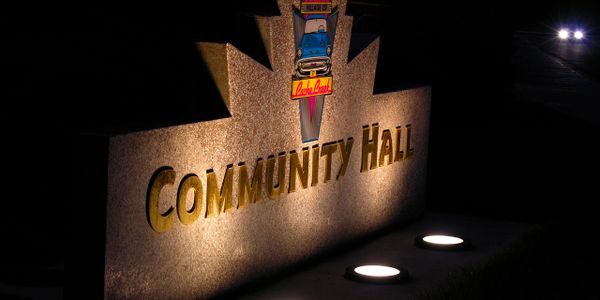 Community Hall concrete sign