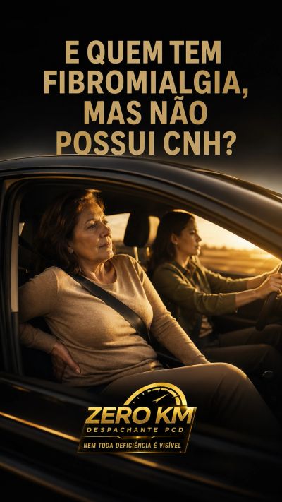 Mulher com fibromialgia sem CNH viaja como passageira enquanto uma condutora autorizada dirige o car