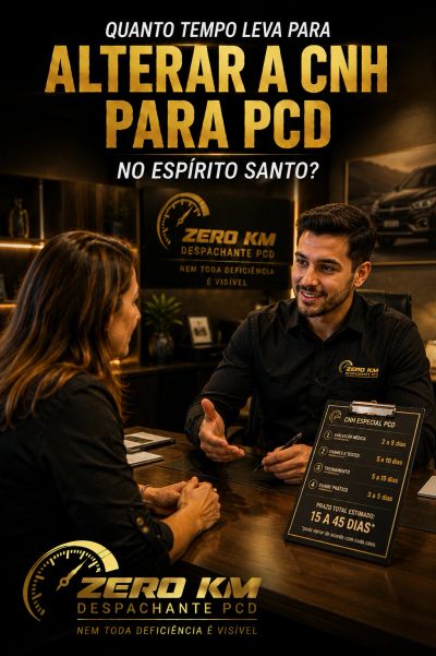 Cliente conversa com especialista sobre quanto tempo leva para alterar a CNH comum para CNH PCD no E