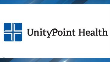 UnityPoint Health logo with blue cross symbol and black text.