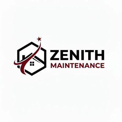 Logo of Zenith Maintenance with a house and star design.