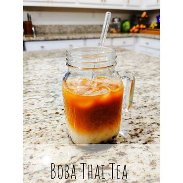 Thai tea, Thai milk tea, Boba Thai Tea