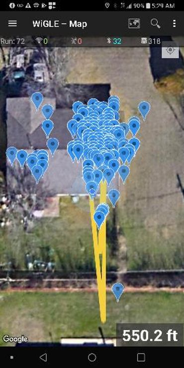 3724 Royal Crest Drive in Fort Worth Texas 76140. Each blue dot represents 20 WI-FI connections. Loo