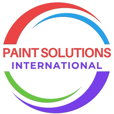 Paint Solutions International logo with colorful arcs.
