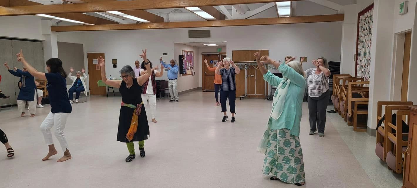 Bollywood dancers on floor at Mansfield COA. Bollywood dancers on floor at Mansfield COA.