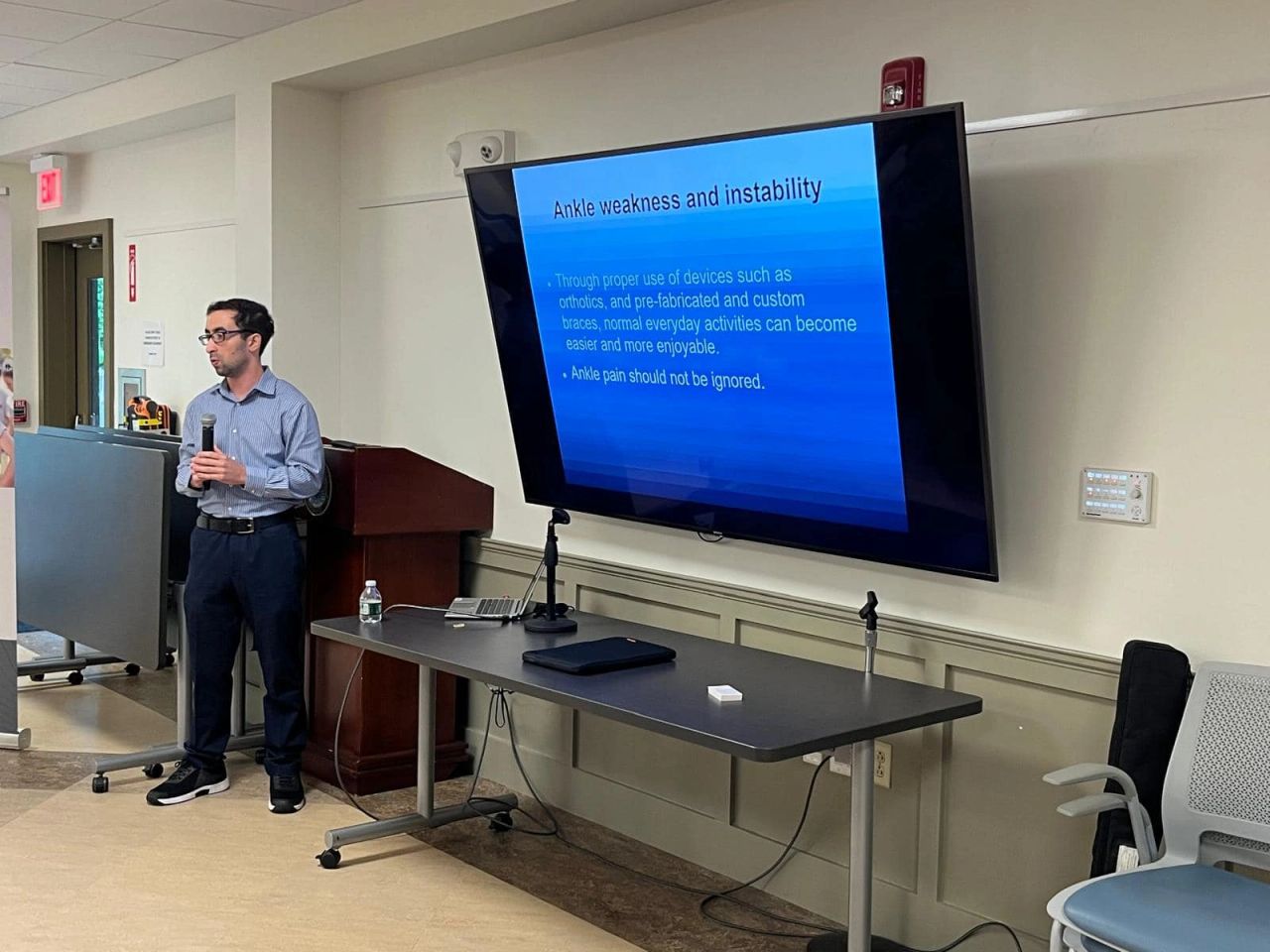 Dr Amuel presenting podiatry information to Walpole COA group. Dr Amuel presenting podiatry information to Walpole COA group.