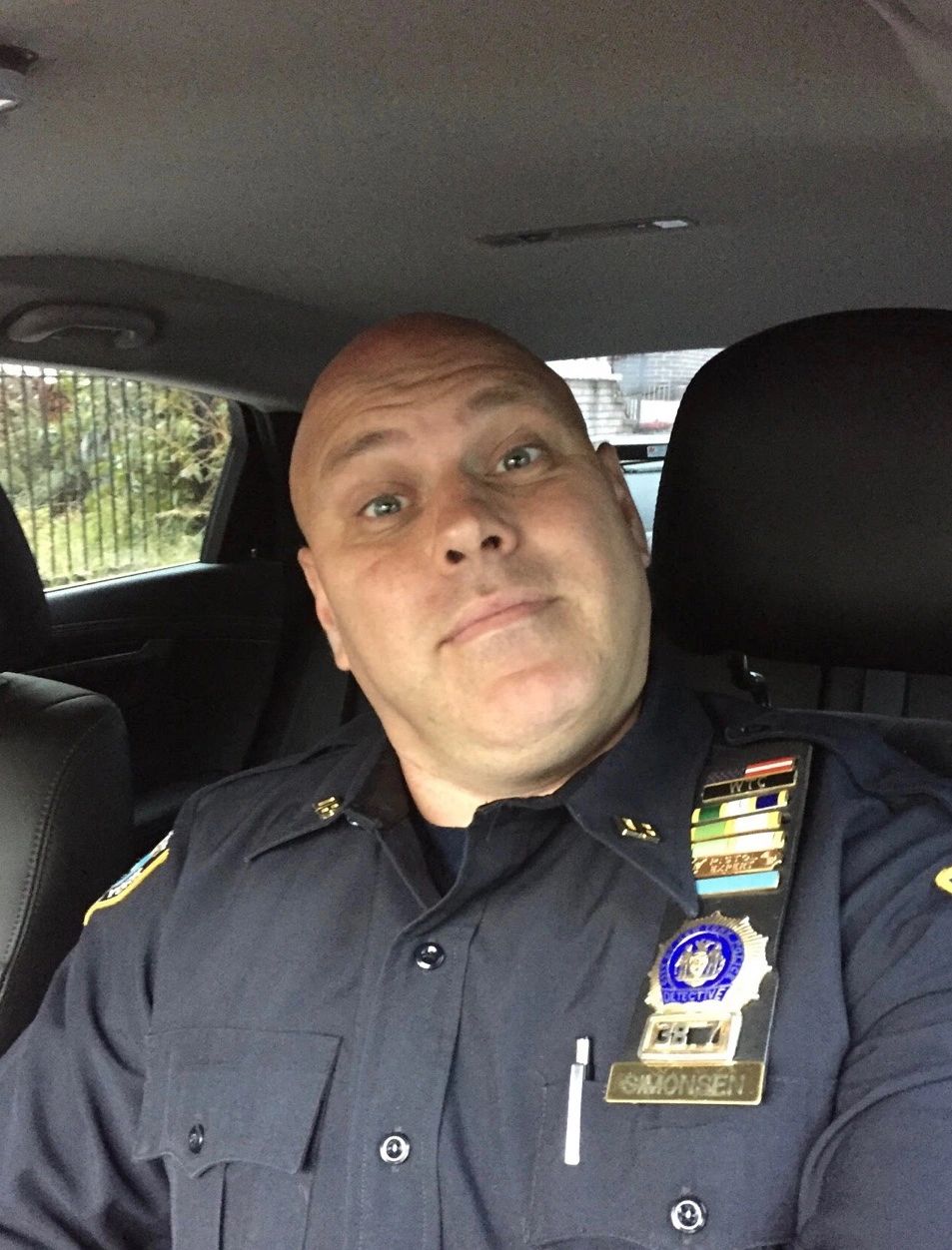 Selfie shot of police Brian “Smiles” Simonsen