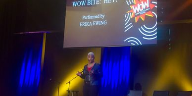Erika L. Ewing performs at theWomen of the World Festival at the Apollo Theater Soundstage 2019.