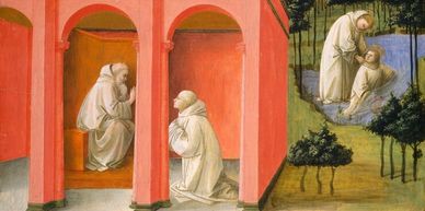 Fra Filippo Lippi, Saint Benedict Orders Saint Maurus to the Rescue of Saint Placidus,  Nat Gal.