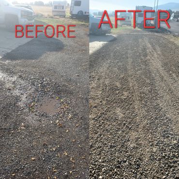 Eliminated some potholes at the start of the concrete.