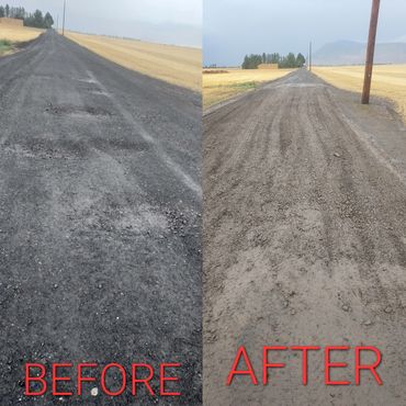 Eliminated a number of potholes. Some were 3+ inches deep.