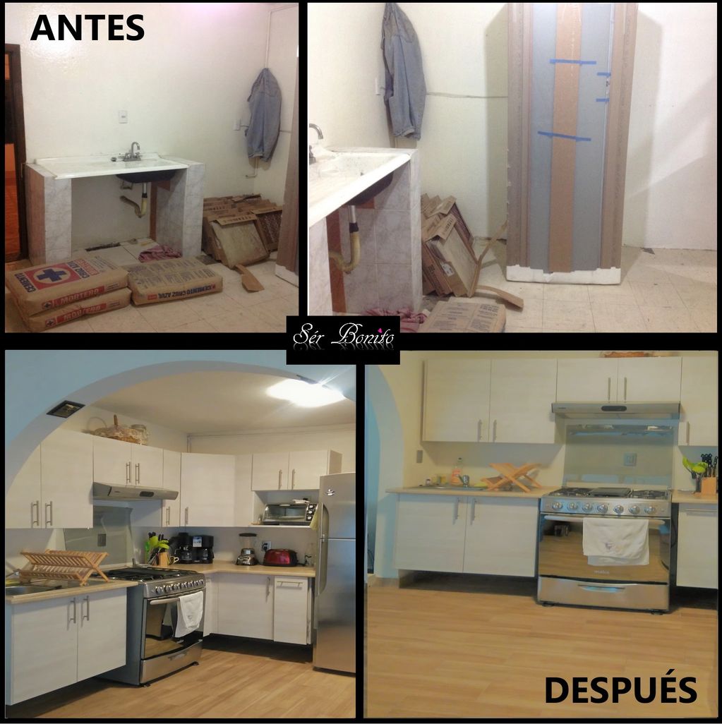 Antes y después - remodelación, diseño  y decoración de casa, cocina,