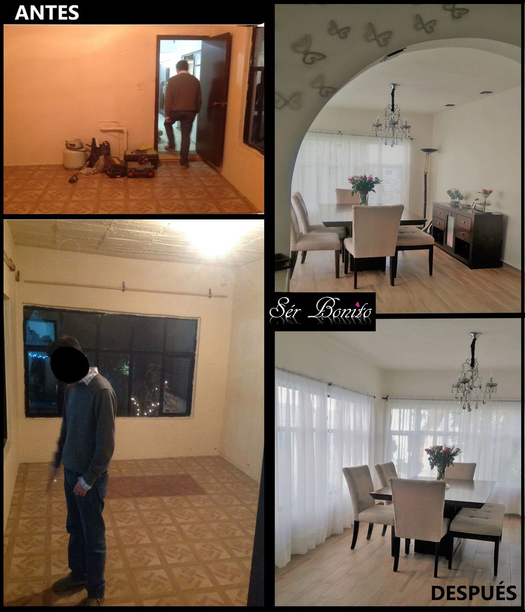 Antes y después diseño comedor decoración comedor remodelación