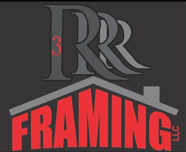 Logo with three stylized Rs and bold red "FRAMING LLC" text under a roof shape.