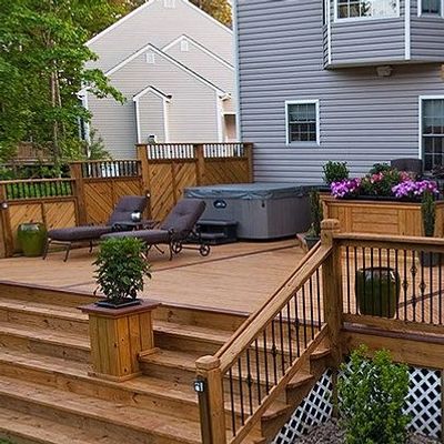 Custom decks with handrail in Ogden Utah, Weber County