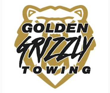 Logo of Golden Grizzly Towing featuring a stylized grizzly bear head.