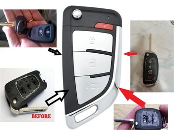 Custom Flip Key Combo - Universal, has capabilities to be set up to most ignition start Vehicles.