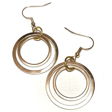 recycled mechanic's copper earrings