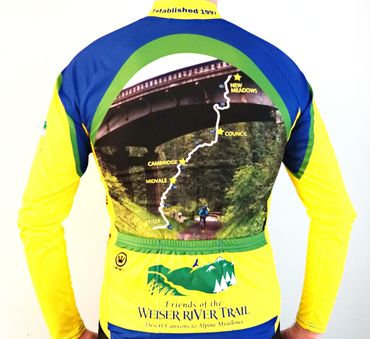 Friends of the Weiser River Trail, cycling jersey, long sleeve jersey, river to river trail