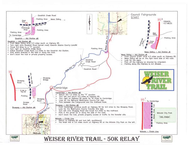 Trail Idaho, river trail, trail map