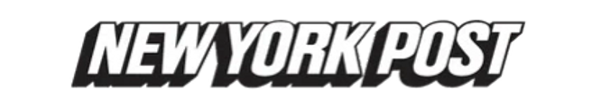 New York Post logo with black background.