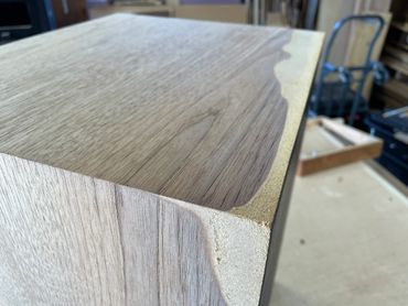 Klipsch Heresy Top View of damaged veneer