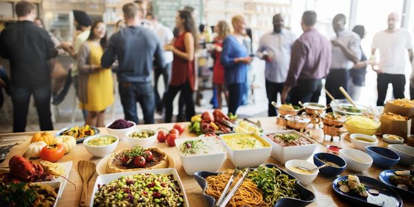 Brunch Choice Crowd Dining Food Options Eating Concept