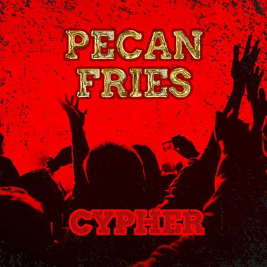 Pecan Fries Music Cypher Album Cover Artwork Red and Gold Concert Style