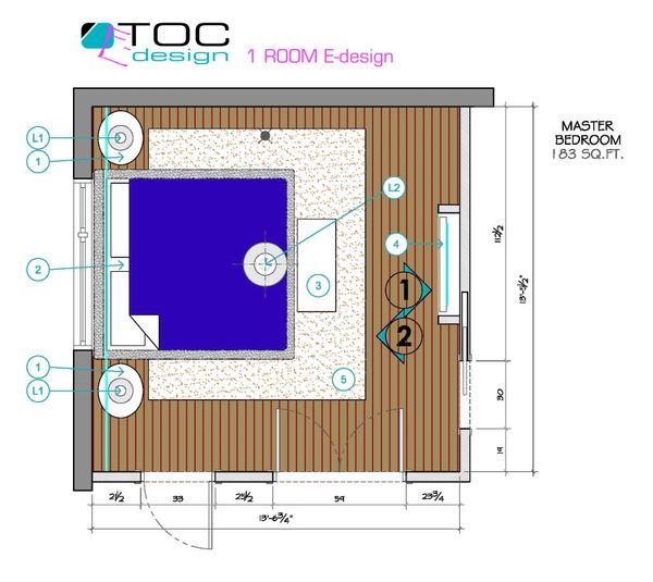 Furniture layout plan
Wall Elevation(s)
3-d perspective 
Paint  selection
Material selection


