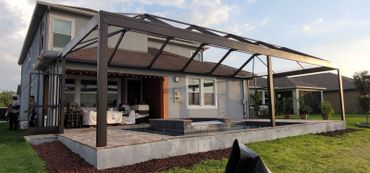 Mansard pool enclosures are popular among owners for their elegant and practical protection.