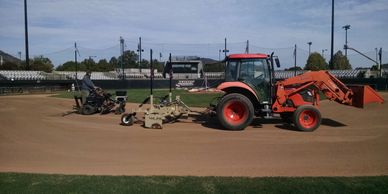 Laser Grading Infield with dual mast box grader and ABI Force