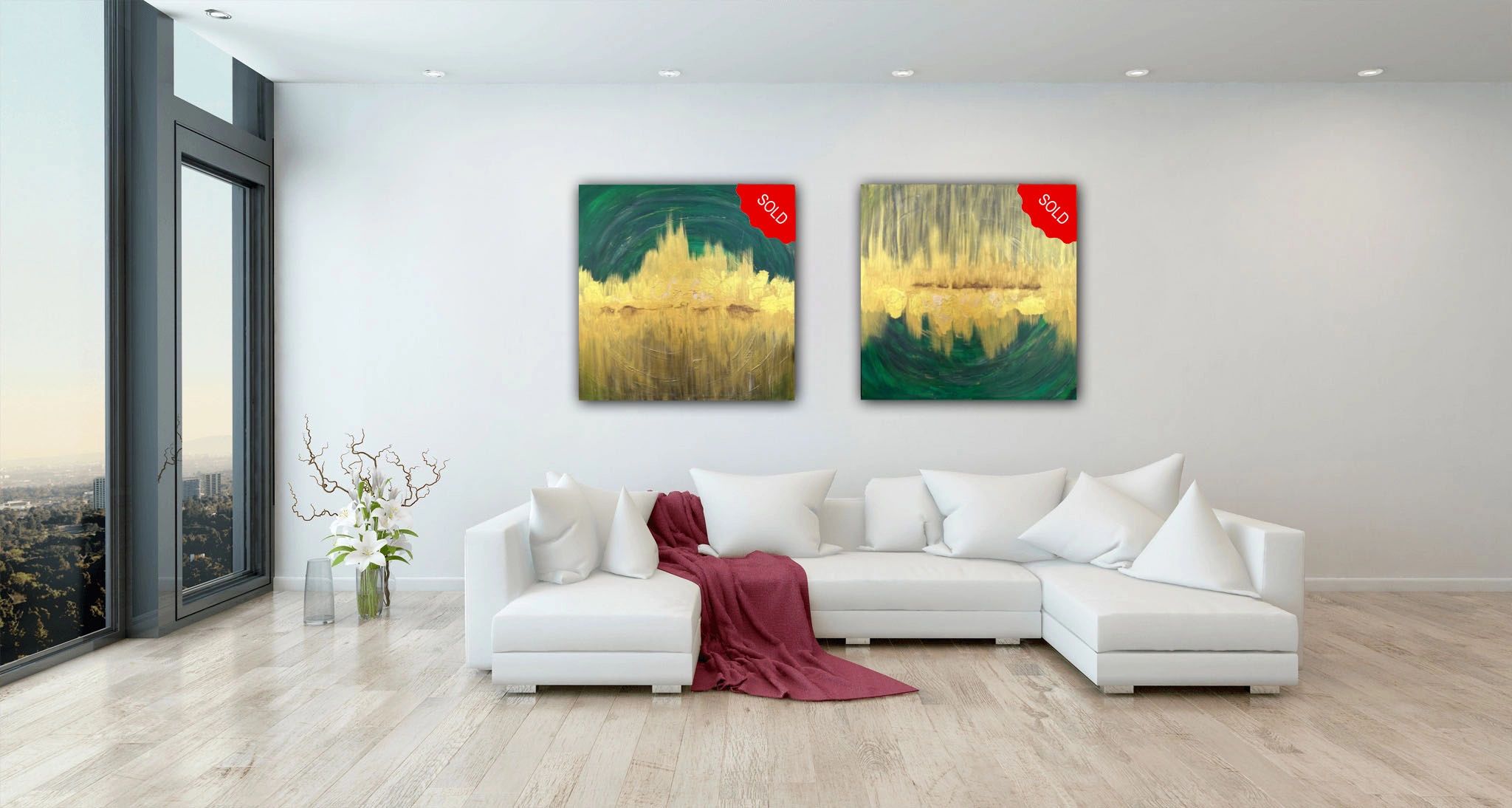 Painting: Two worlds by Australian Artist Jen Bennett