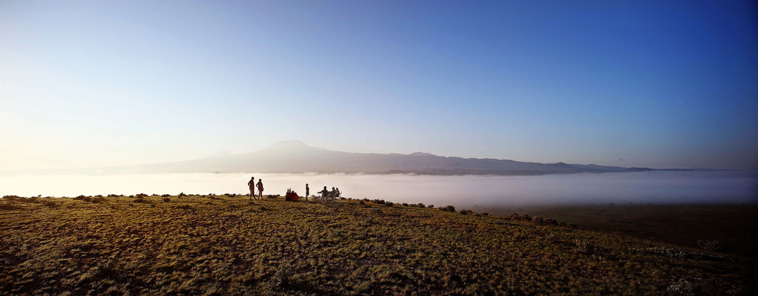 Sunrise drinks, Amboseli National Park, Mount Kilimanjaro, Kenya