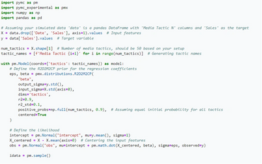 Bayesian Regression Python Code, PyMC Econometric Modeling, Advanced Bayesian Inference Script