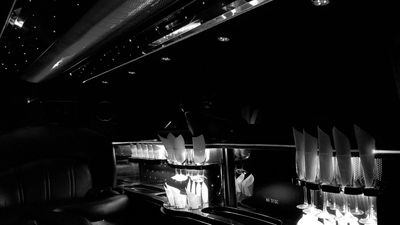 Interior of a limo