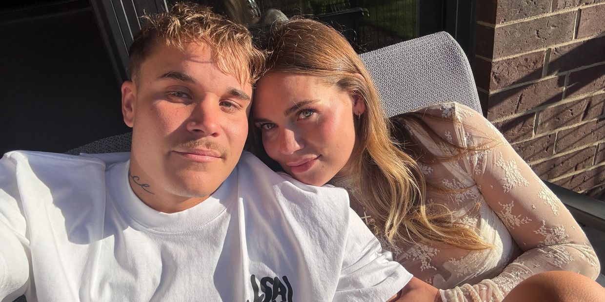 Couple enjoying the sunlight together.