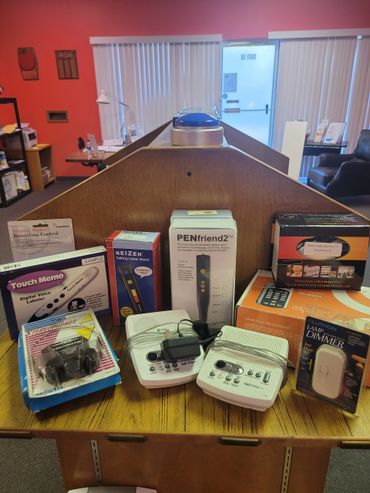 Vision assistance devices - touch memo, talking pens high intensity lighting