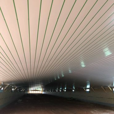 RB Warehouse UltraBarrier Metal Building Insulation on Ceiling