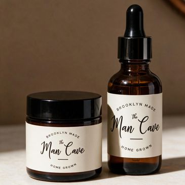 Skincare products from The Man Cave brand.